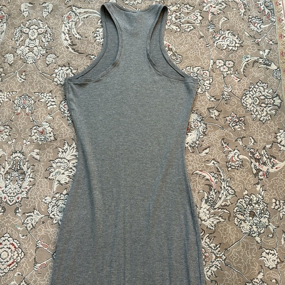 Skims Gray Ribbed cotton Knit racer back long pajama / dress - Picture 8 of 8